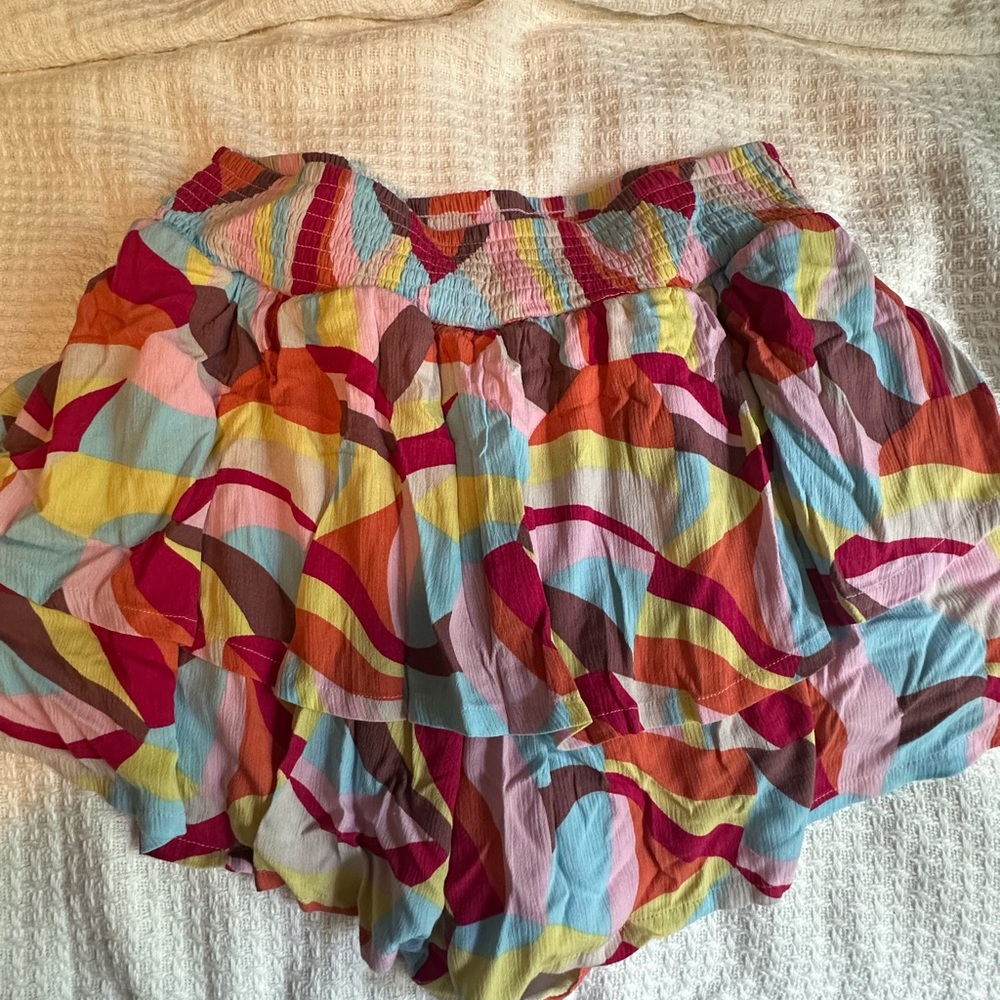 Torrid Multicolored High Waist Ruffled Shorts - Picture 5 of 5